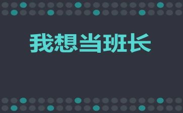 小班长个人工作总结模板8篇