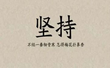 坚持类的作文5篇