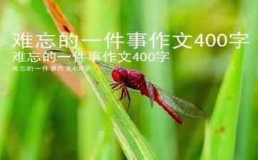 作文难忘的一件事作文7篇