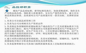 生产品控工作总结优秀5篇