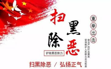 扫黑除恶班会教案7篇