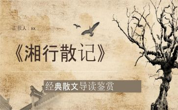 湘行散记读后感5篇