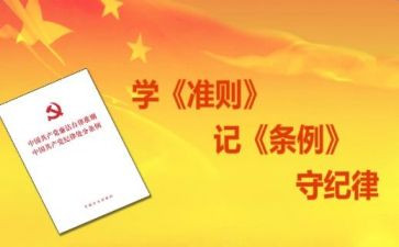 党内若干准则心得体会7篇